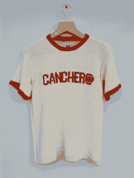 Hand-Printed Knitted T-shirt Cancher@