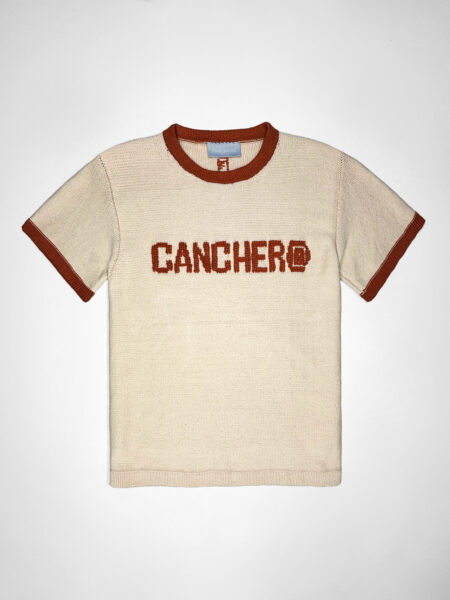 Hand-Printed Knitted T-shirt Cancher@